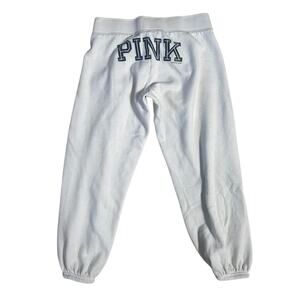 Y2K VS PINK butt logo Sweatpants Joggers White XS 2000s